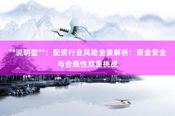 **说明型**：配资行业风险全景解析：资金安全与合规性双重挑战