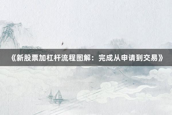 《新股票加杠杆流程图解：完成从申请到交易》